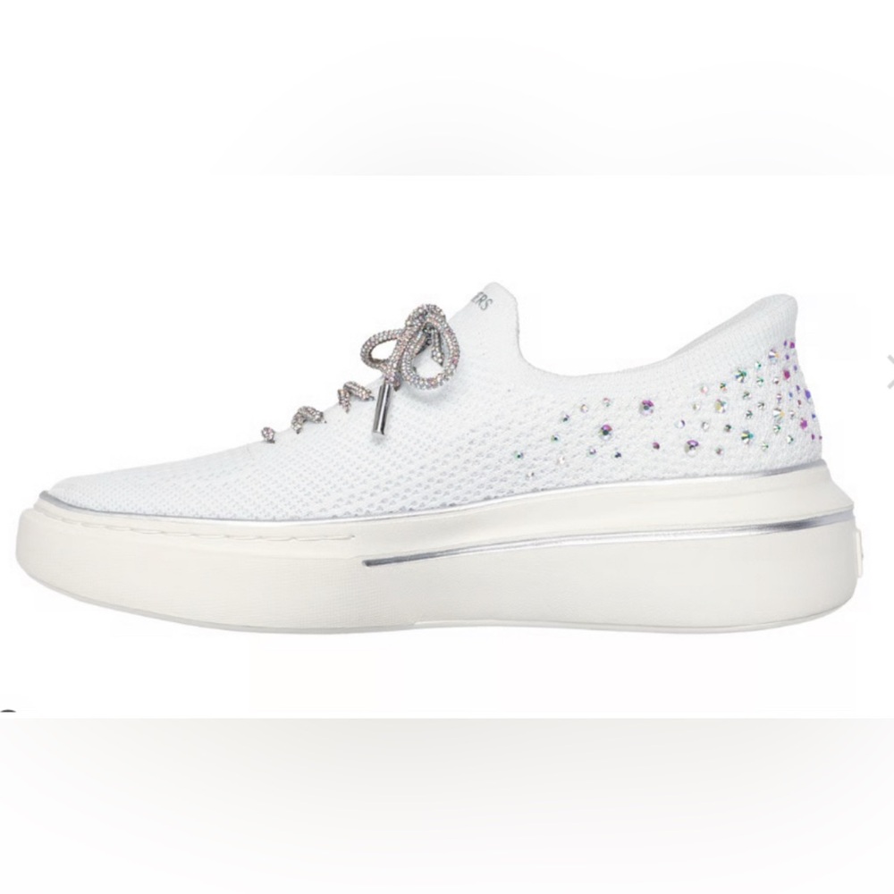 Skechers White Sneakers with Shimmery Laces - Great for a Bride-nonnegotiable - Picture 3 of 9